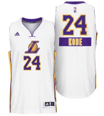 (Have 3XL )Adidas Los Angeles Lakers #24 Kobe Bryant White Authentic Stitched NBA Jersey