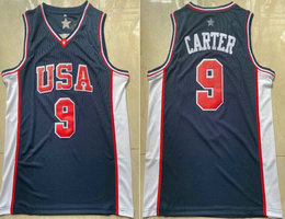 2000 Sydney USA Dream Teams #9 Vince Carter Blue Basketball Jersey
