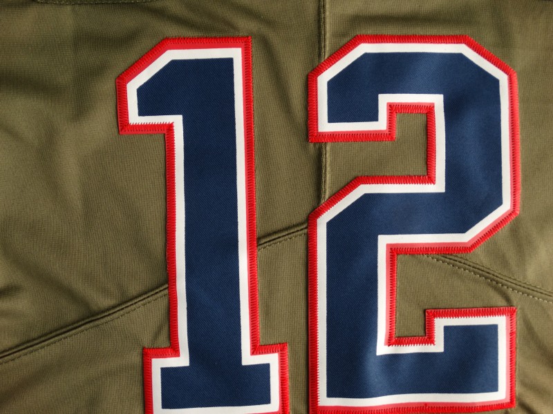 2017 Salute to Service Olive Stitched NFL Jersey Details 3