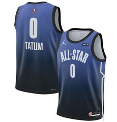 2023 All-Star #0 Jayson Tatum Blue Game Swingman Stitched Basketball Jersey