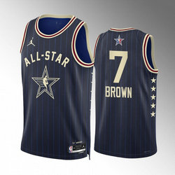 2024 All-Star #7 Jaylen Brown Stitched Navy Basketball Jersey