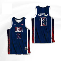 2024 Team USA #13 Bam Adebayo Navy Basketball Jerseys
