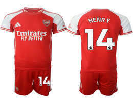 2025-26 Arsenal #14 HENRY With Red shorts home Soccer Club Jerseys