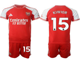 2025-26 Arsenal #15 KIWIOR With Red shorts home Soccer Club Jerseys