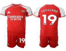2025-26 Arsenal #19 TROSSARD With Red shorts home Soccer Club Jerseys