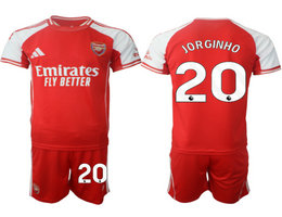 2025-26 Arsenal #20 JORGINHO With Red shorts home Soccer Club Jerseys