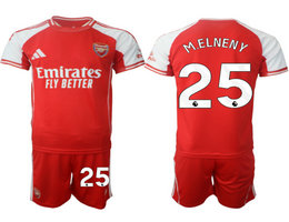 2025-26 Arsenal #25 M.ELNENY With Red shorts home Soccer Club Jerseys