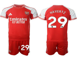 2025-26 Arsenal #29 HAVERTZ With Red shorts home Soccer Club Jerseys