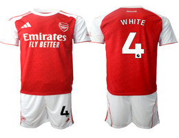 2025-26 Arsenal #4 WHITE home Soccer Club Jerseys
