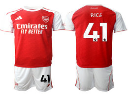 2025-26 Arsenal #41 RICE home Soccer Club Jerseys