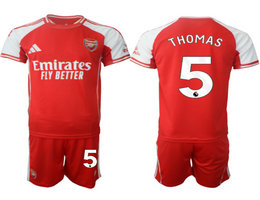 2025-26 Arsenal #5 THOMAS With Red shorts home Soccer Club Jerseys