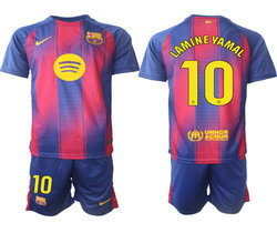 2025-26 Barcelona #10 LAMINE YAMAL home Soccer Club Jersey