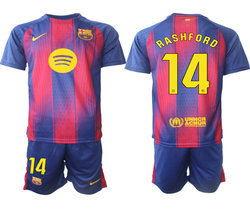 2025-26 Barcelona #14 RASHFORD home Soccer Club Jersey