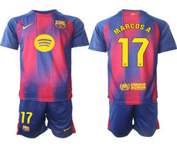 2025-26 Barcelona #17 MARCOS A. home Soccer Club Jersey