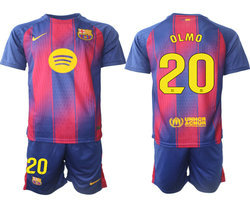 2025-26 Barcelona #20 OLMO home Soccer Club Jersey