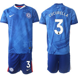 2025-26 Chelsea #3 CUCURELLA Home Soccer Club Jersey