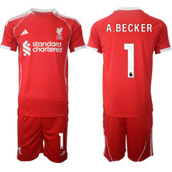 2025-26 Liverpool #1 A.BECKER home Soccer Club Jersey