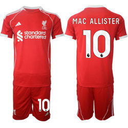2025-26 Liverpool #10 MAC ALLISTER home Soccer Club Jersey