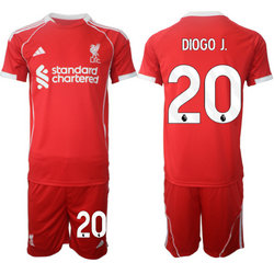 2025-26 Liverpool #20 DIOGO J. home Soccer Club Jersey