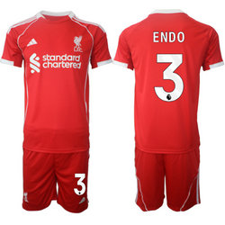 2025-26 Liverpool #3 ENDO home Soccer Club Jersey