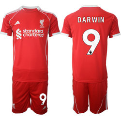 2025-26 Liverpool #9 DARWIN home Soccer Club Jersey