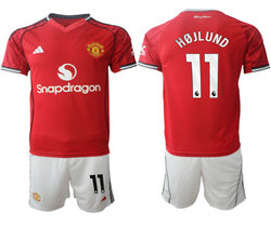 2025-26 Manchester United #11 HQJLUND Home Soccer Club Jersey