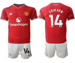 2025-26 Manchester United #14 ERIKSEN Home Soccer Club Jersey