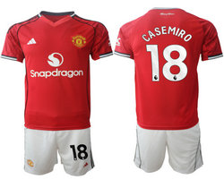 2025-26 Manchester United #18 CASEMIRO Home Soccer Club Jersey