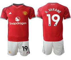 2025-26 Manchester United #19 R.VARANE Home Soccer Club Jersey