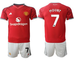 2025-26 Manchester United #7 MOUNT Home Soccer Club Jersey