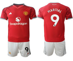2025-26 Manchester United #9 MARTIAL Home Soccer Club Jersey