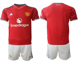 2025-26 Manchester United Blank Home Soccer Club Jersey