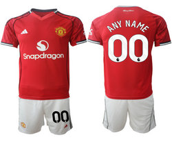 2025-26 Manchester United any name Home Soccer Club Jersey