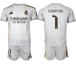 2025-26 Real Madrid #1 COURTOIS home Soccer Club Jersey