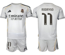 2025-26 Real Madrid #11 RODRYGO home Soccer Club Jersey