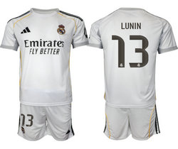 2025-26 Real Madrid #13 LUNIN home Soccer Club Jersey