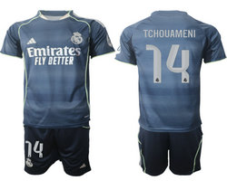 2025-26 Real Madrid #14 TCHOUAMENI Away Soccer Club Jersey
