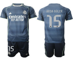2025-26 Real Madrid #15 ARDA GULER Away Soccer Club Jersey