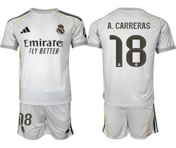 2025-26 Real Madrid #18 A.CARRERAS home Soccer Club Jersey