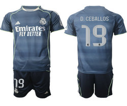 2025-26 Real Madrid #19 D.CEBALLOS Away Soccer Club Jersey