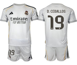 2025-26 Real Madrid #19 D.CEBALLOS home Soccer Club Jersey