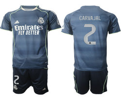 2025-26 Real Madrid #2 CARVAJAL Away Soccer Club Jersey