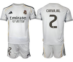 2025-26 Real Madrid #2 CARVAJAL home Soccer Club Jersey