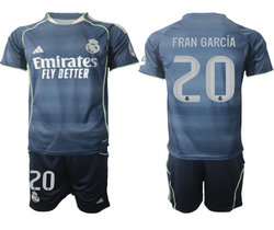 2025-26 Real Madrid #20 FRAN GARCIA Away Soccer Club Jersey
