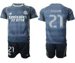 2025-26 Real Madrid #21 BRAHIM Away Soccer Club Jersey