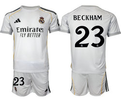 2025-26 Real Madrid #23 BECKHAM home Soccer Club Jersey