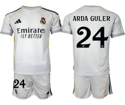 2025-26 Real Madrid #24 ARDA GULER home Soccer Club Jersey