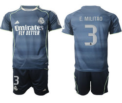 2025-26 Real Madrid #3 E.MILITAO Away Soccer Club Jersey