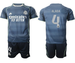 2025-26 Real Madrid #4 ALABA Away Soccer Club Jersey
