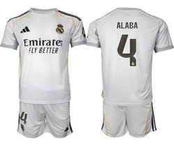 2025-26 Real Madrid #4 ALABA home Soccer Club Jersey